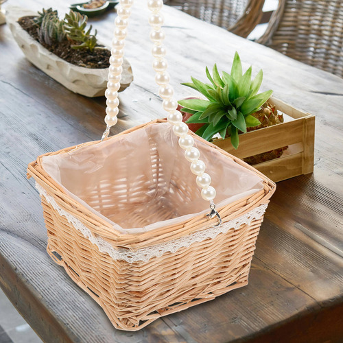 Cesta De Ratán Para Arreglos Florales, Bolsas De Flores Teji