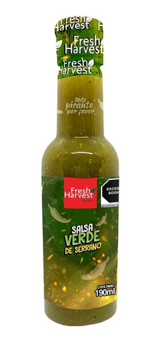 Caja Con 12pz De Salsa Verde Fresh Harvest 190ml