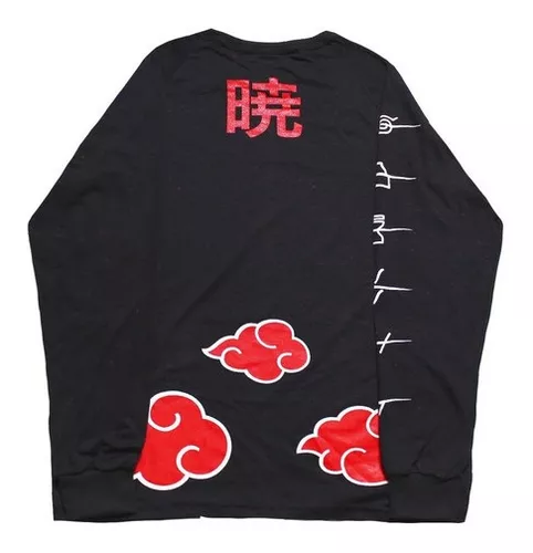 Camiseta Manga Longa Akatsuki Naruto - Piticas