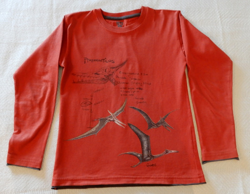 Remera Manga Larga Gimos Dinosaurios Talle 8