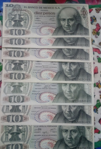 Billete Billete De 10 Pesos Miguel Hidalgo