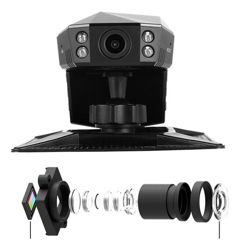 Dvr De Coche Gran Angular De 170° Con Cámara De Salpicadero