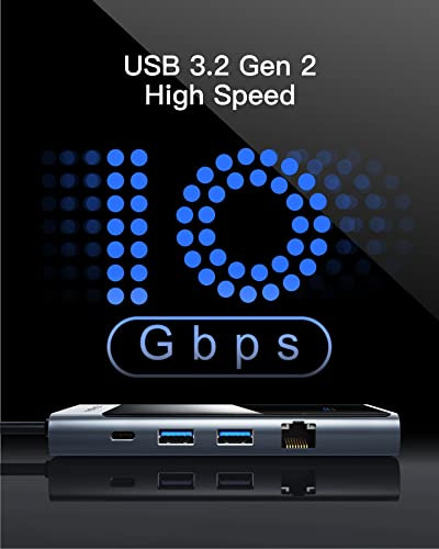 Inateck Usb 3.2 Gen 2 Speed, Hub Usb C Con 8 Puertos, Hb2023