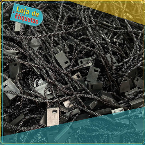 Imagem 2 de 4 de Kit Tag De Preço Com Lacre Preto - 200 Un