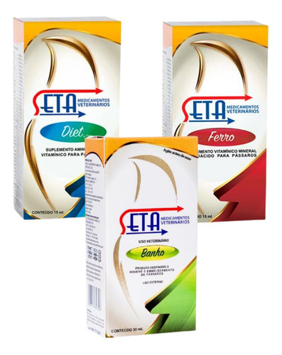 Kit Seta Com 1 Diet + 1 Banho + 1 Ferro