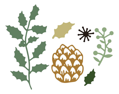 (a) Plantilla Para Troquelado En Forma De Piña De Pino, Mold