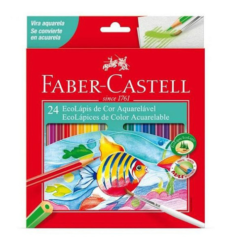 Lápices De Colores Faber Acuarelable Caja X 24