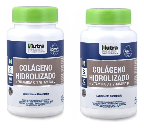 2x Colágeno Hidrolizado - 1000 Mg + Vit C Y D. 