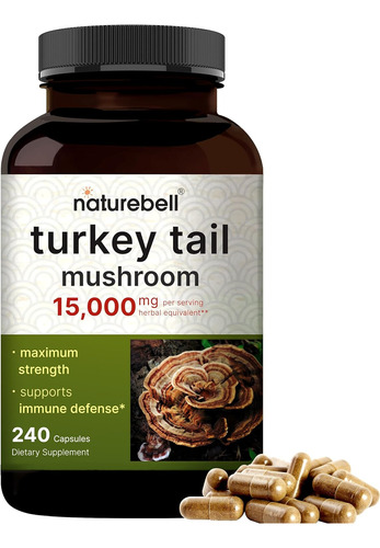 Turkey Tail Mushroom Hongo Cola De Pavo Capsulas 15000mg