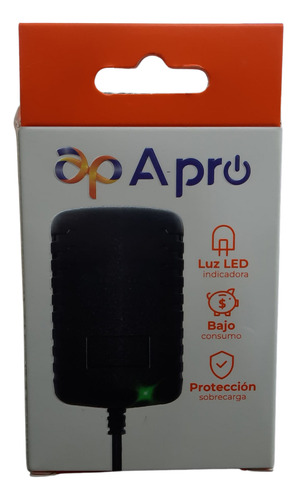 Cargador Apro Indicadora, Bajo Consumo Y Protección Negro