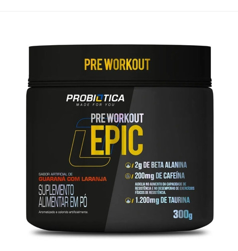 Pré Treino Workout Epic Probiótica 300g - Tetsu