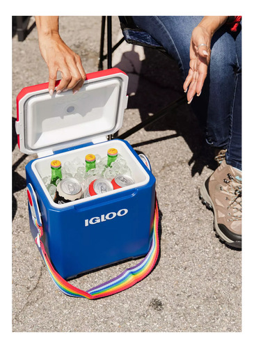 Igloo Tag Along Too Hielera Portatil 11qt(10.40 Lts) Deep Blu/white/racer Red