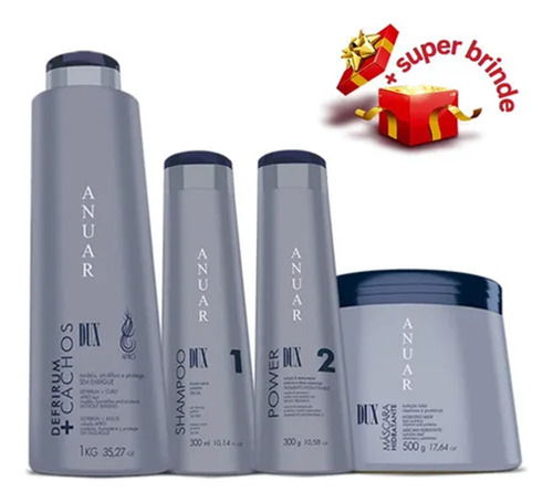 Combo - Shampoo, Power, Mascara E Ativador Cachos Dux Pe