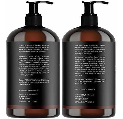 Champu Y Acondicionador De Aceite De Argan Marroqui De 453 M