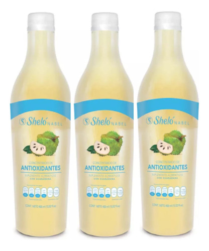 Concentrado De Antioxidantes Con Guanabana Shelo 400 Ml 3pzs