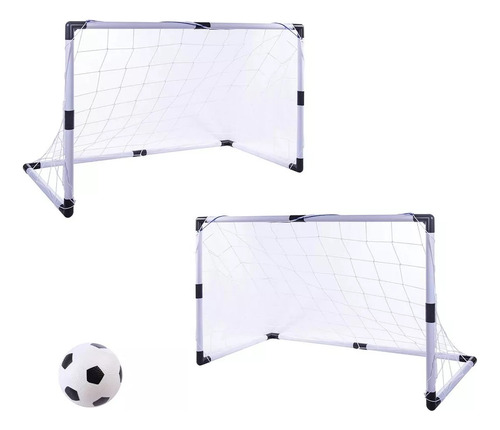 Juego De Fútbol Grande Arco Pelota Inflador 51122 Color Blanco