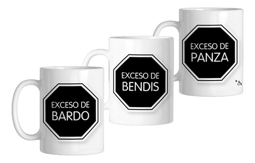 Taza Plastica Etiquetado Frontal Frase Meme Octogonal #1