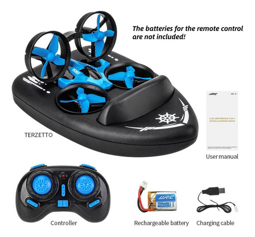 Tierra Agua Aire Control Remoto Quadcopter Vehículo Barco