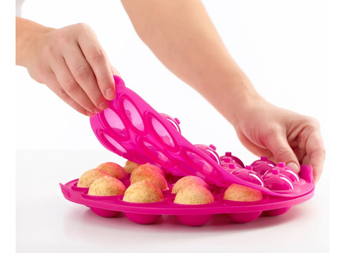 Molde De Silicona Cake Pops Lekue Profesional De 18 Esferas