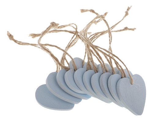 10x Corazones En Apariencia De Scrapbooking 10 Piezas Azul