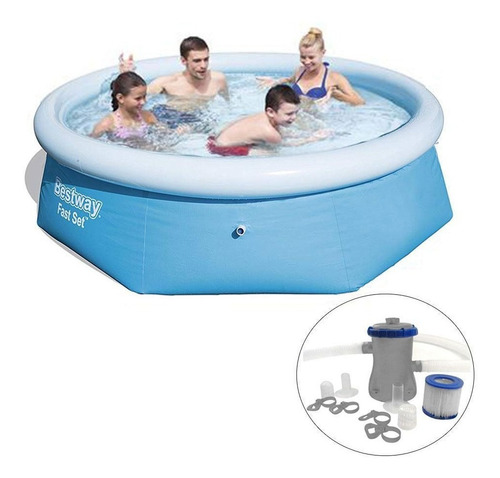 Piscina Circular Bestway 2.44 X.66 Bomba Y Filtro Incluida