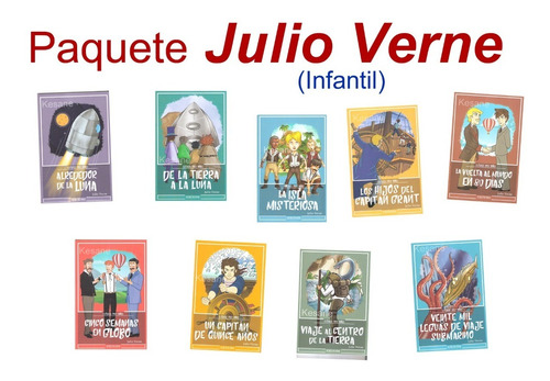 Imagen 1 de 5 de Paquete Julio Verne Libros Clásicos Para Niños Mayoreo