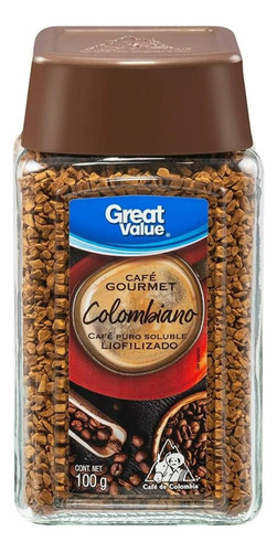 Café Soluble Great Value Colombiano Gourmet 100g