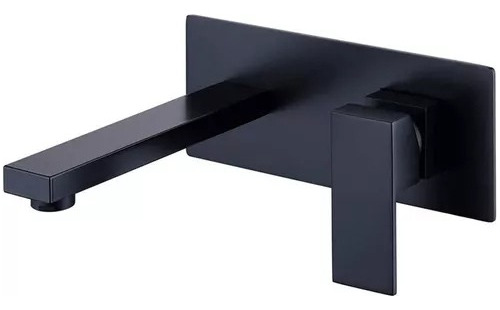 Monomando Grifo Mezcladora Llave Pared Para Baño Nioval 5314 Color Negro