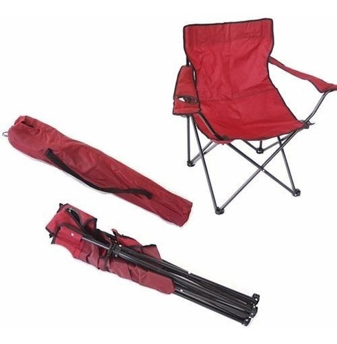 Silla Plegable De Playa Camping Pesca Picnic Con Porta Vaso