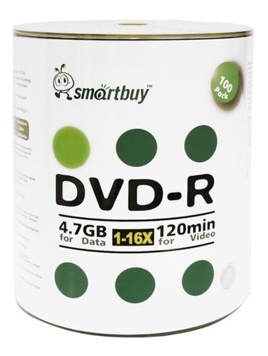 Disco Virgen Dvd-r Smartbuy De 16x Por 100 Unidades