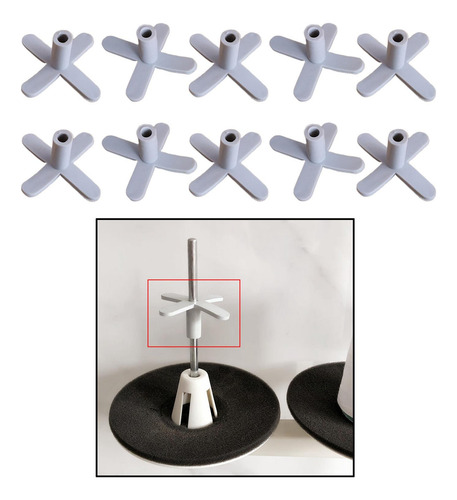 6 X 10 Piezas De Carrete De Hilo Soporte De Cono Bobina