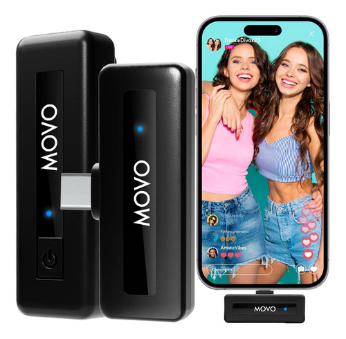 Movo Wireless Mini Uc Micrófono Inalámbrico Para Android Con