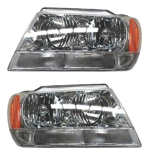 Par Faros C/cuarto Blanco Fondo Crom Grand Cherokee 99-04