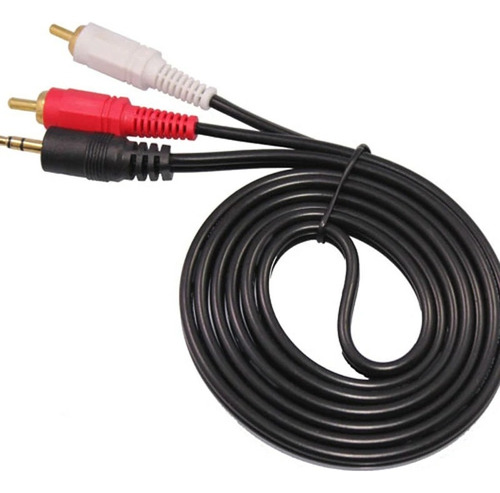 Cable Auxiliar Jack Macho 3,5 Mm A 2 Rca Macho 1,5 Mts