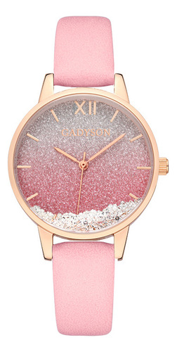 Reloj Minimalista Elegante Rosa Para Mujer Cielo Estrellado