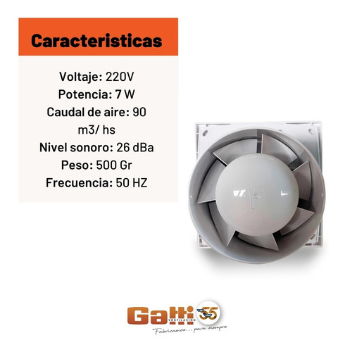 Imagen 6 de 10 de Extractor De Aire Baño 4(10 Cm) Motor Potenciado Buje Bronce