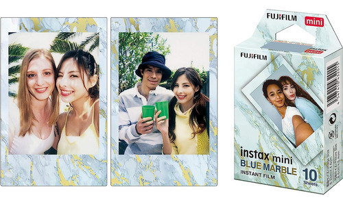 Fujifilm Instax Mini Blue Marble Paquete De 10 Pelicula