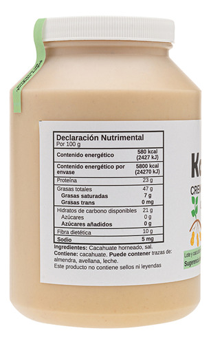 Crema De Cacahuate Crunchy, Natural Y Sin Azúcar, Marca Katingos 1 Kg