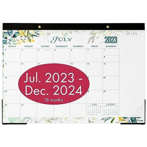Calendario De Escritorio 2023-2024, 18 Meses (julio 202...