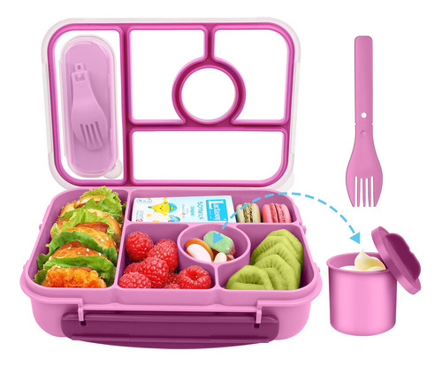 Demiue Lonchera Bento Box Para Adultos Y Ninos, 5 Compartime