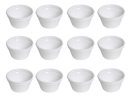 Kit Ramequim 60ml 100 Pçs Branco Em Polipropileno - Vem Liso