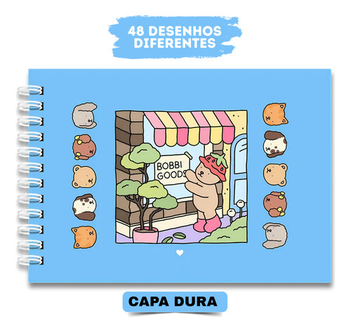 Kit 2 Livros Bobbie Goods Para Colorir De Capa Dura 50 Folhas Desenhos Variados Edição Ilimitada E Acetato De Bob Good Marcador Tiktok Para Colorir