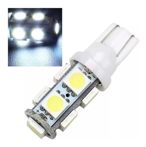 Ampolleta Led Cola De Pez T10 Auto Moto Camión 12v Blanca 