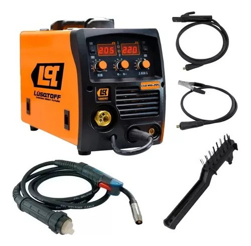 Soldadora inverter Lüsqtoff EVO MIG-205 naranja 50Hz 220V