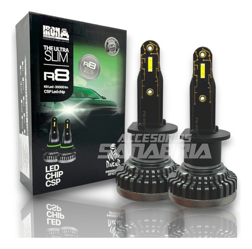 Kit Led Cree R8 Chip Csp Disipador Macizo H1 Tamaño Compacto