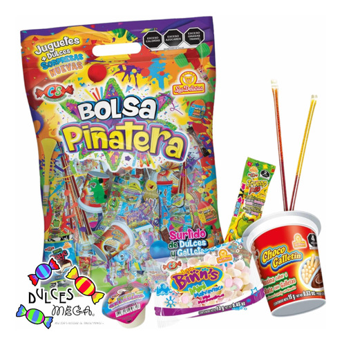 Bolsa Piñatera Las Delicias Surtido Dulces Y Juguetes  1.4kg