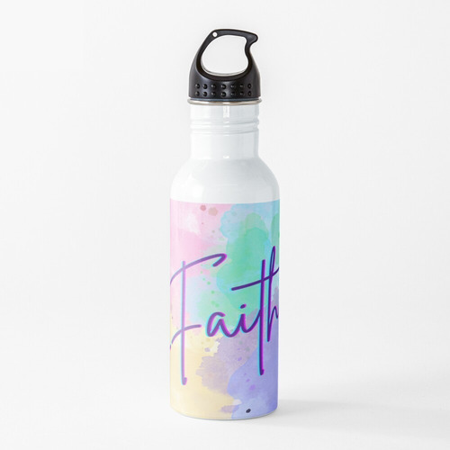 Imagen 1 de 6 de Termo Botella Caramañola Regalo Palabras Fe Amor Frases