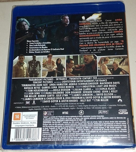 Imagem 2 de 2 de Blu-ray O Exterminador Do Futuro - Destino Sombrio (lacrado)