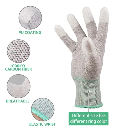 Jm-fuhand Guantes Antiestaticos Esd Para Construccion De Pc,