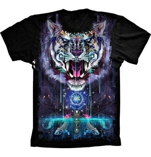 Camiseta Estilosa 3d Fullprint - Tigre